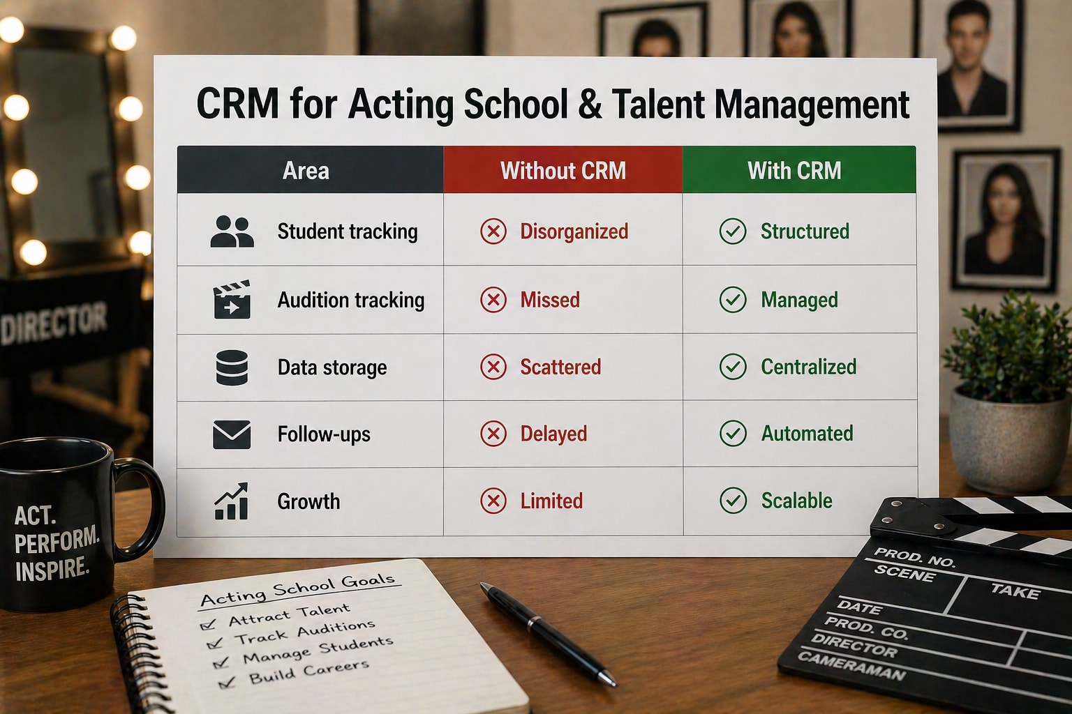 CRM for Acting School & Talent Management Comparison Table